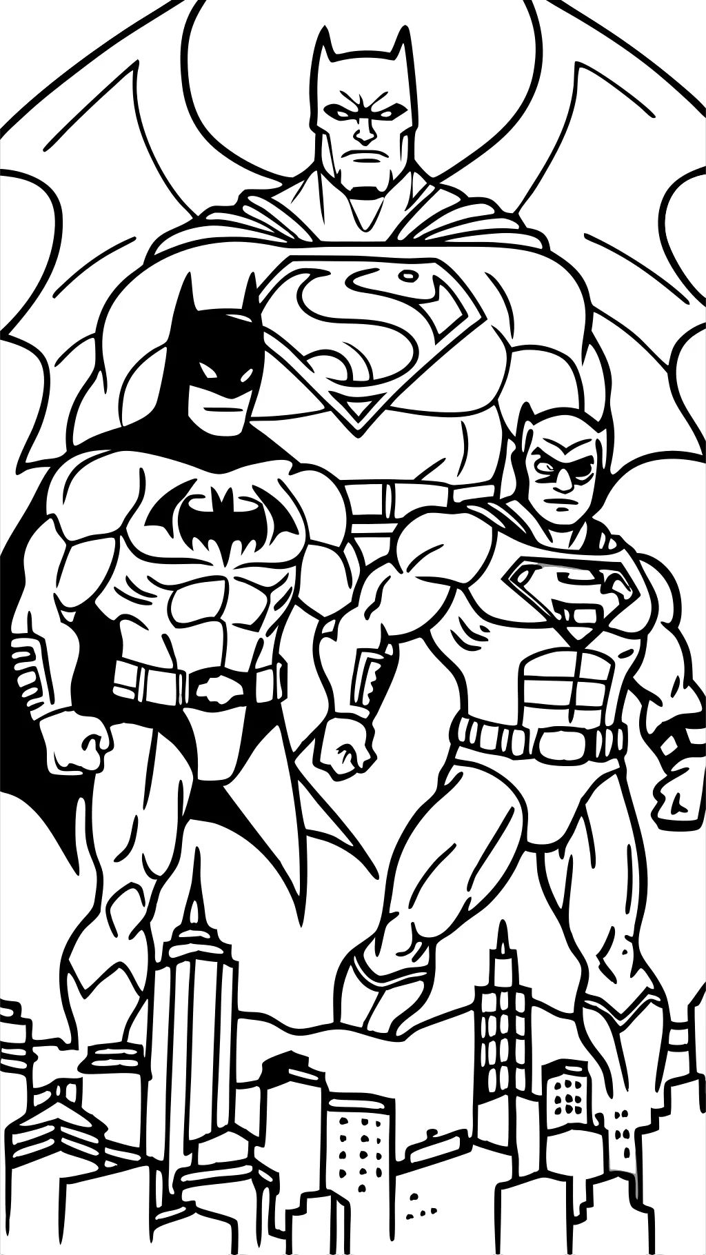 batman superman coloring pages